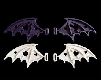 Heart Batwing Headphone Attachments: Cosplay Gaming Accessories