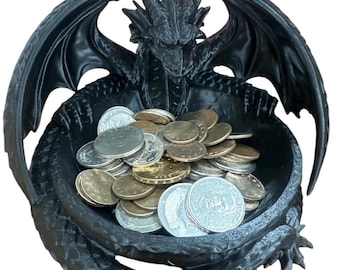 Gothic Dragon Trinket Dish, Fantasy Decor, Jewellery Display