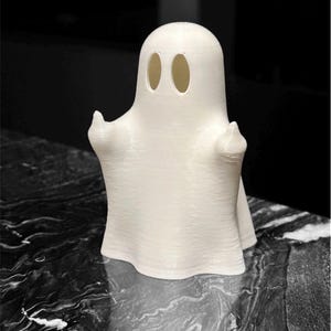 Rude Middle Finger Ghost: 3D Printed Halloween Ornament