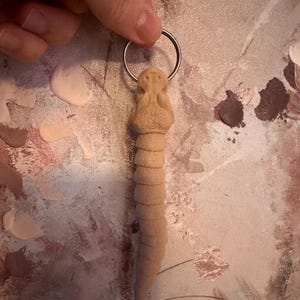 3D Printed Ball Python Keyring: Articulated Flexi Snake Charm image 6
