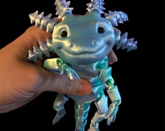 3D Printed Articulated Axolotl | Sensory Fidget Toy