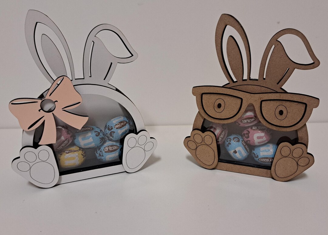 Laser Cut Bunny Box Template | Easter Treat Box SVG (instant Download ...
