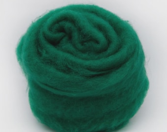 Laine à feutrer vert vif - Laine de Nouvelle-Zélande cardée 10 g-50 g