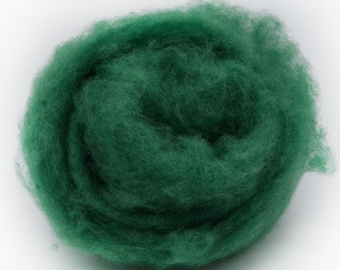 Green Carded Wool for Needle Felting | New Zealand Batt 10g - 50g