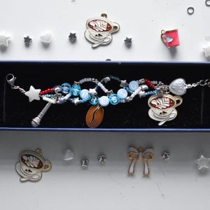 Espresso Short n’ Sweet Tour Beaded Charm Bracelet, Sabrina Carpenter Bracelet, Carpenter Gift Bracelet