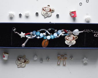 Espresso Short n’ Sweet Tour Beaded Charm Bracelet, Sabrina Carpenter Bracelet, Carpenter Gift Bracelet