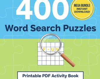 400 Large Print Word Search Puzzles for Adults (PDF Download)