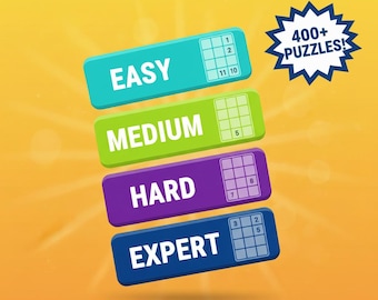 Sudoku Puzzle Book: Easy to Expert Levels, Brain Training (Digital Download PDF)