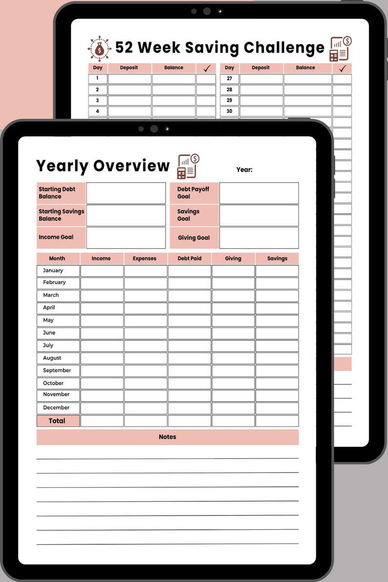 2026 Budget Planner Printable Canva Template PDF With Calendar