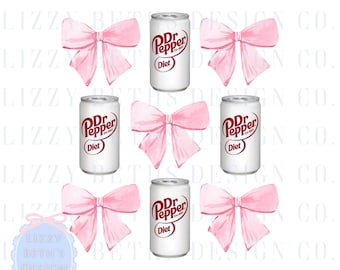Diet Dr Pepper Coquette Collage PNG | Diète Dr Pepper PNG | Conception de chemise PNG | Téléchargement numérique