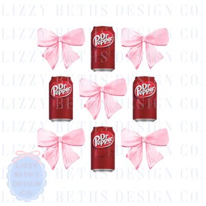 Collage de Dr Pepper Coquette PNG / Dr Pepper PNG / Diseño de camiseta PNG / Descarga digital