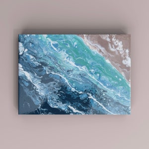 Original Acrylic Pour Painting Abstract Canvas Modern Painting Wall Decor Wall Art Decor 8x11 4x4 Modern Art Gift Idea Living room Bedroom 8x10 inches