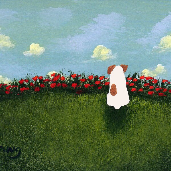 English Bulldog Bull Dog folk art print by Todd Young Spring Hill
