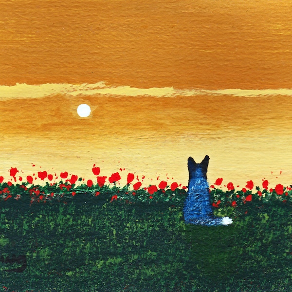 Australian Cattle Dog wydruk RISING MOON autorstwa Todda Younga