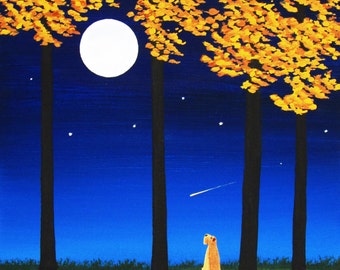 Soft coated Wheaten Terrier Dog Art PRINT Todd Young painting STAR GAZER