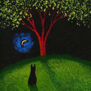 Doberman Pinscher Dog Art PRINT Todd Young painting RED TREE image 2