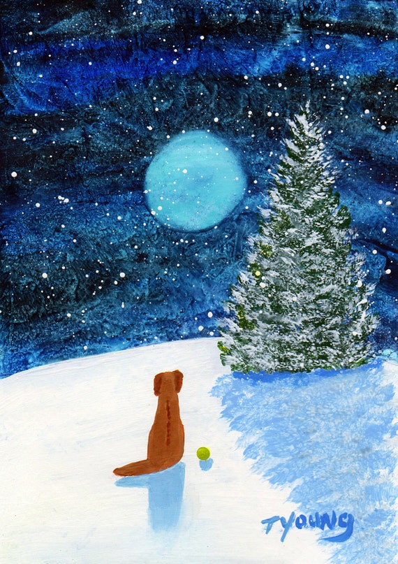 ローデシアン・リッジバック犬のフォークアートプリント トッド