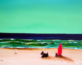 Surf's Up Scottish Terrier dog print by Todd Young
