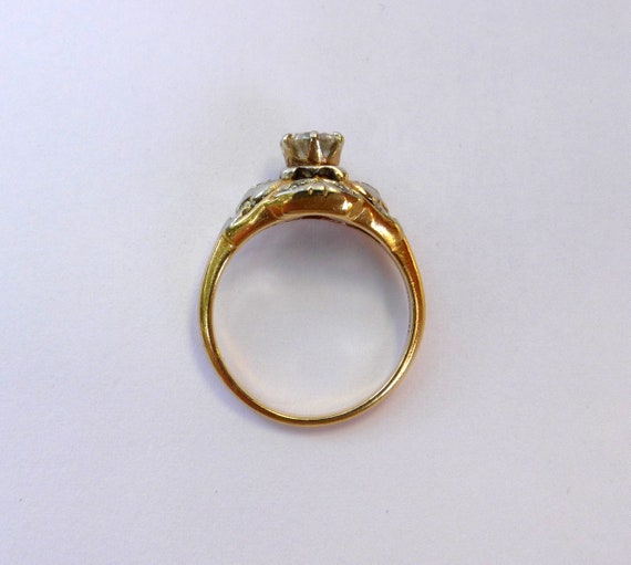 Retro Jabel 14k Gold Diamond Engagement Ring: Mid… - image 6
