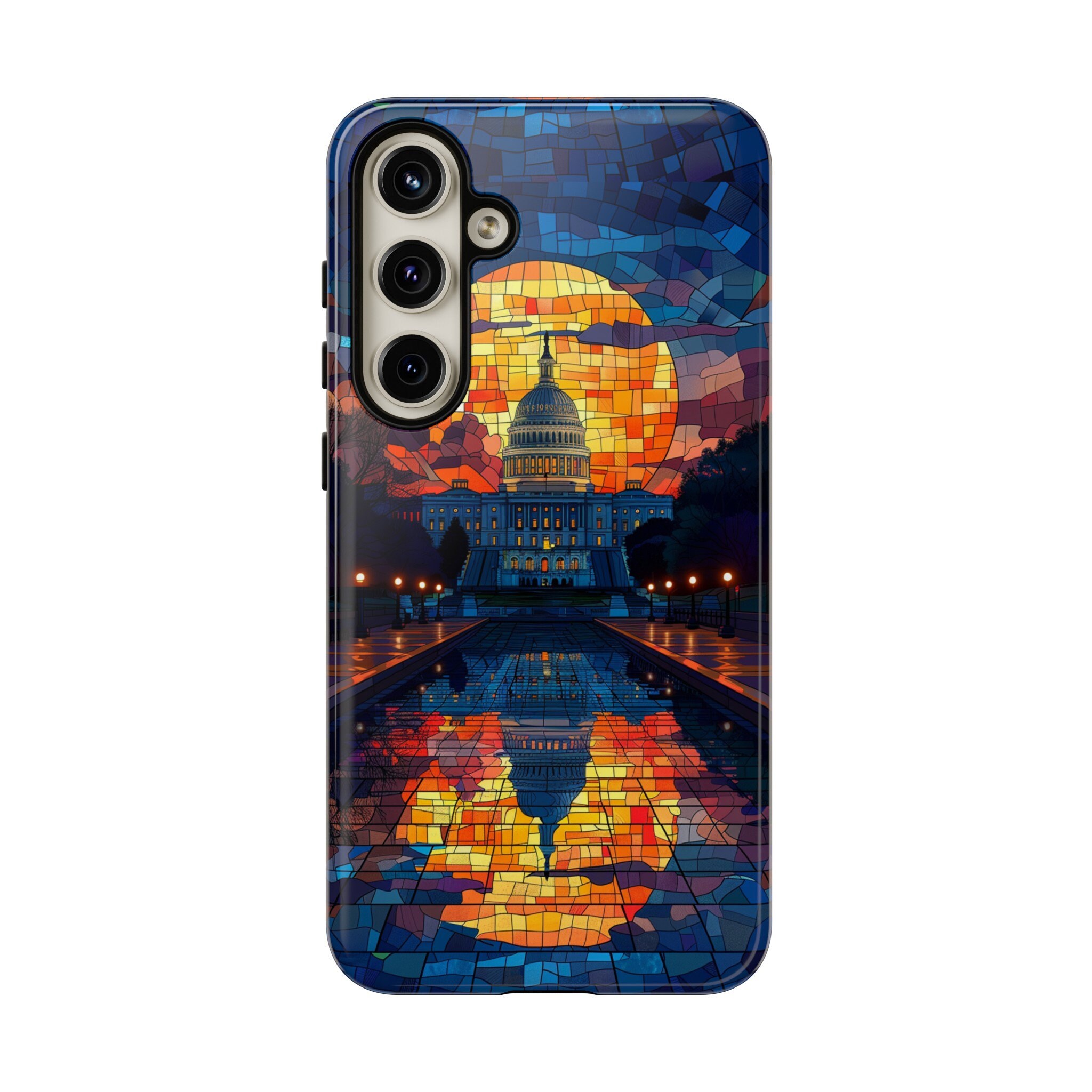 Washington D.C. Skyline in Stained Glass for Android Tough Cases ...