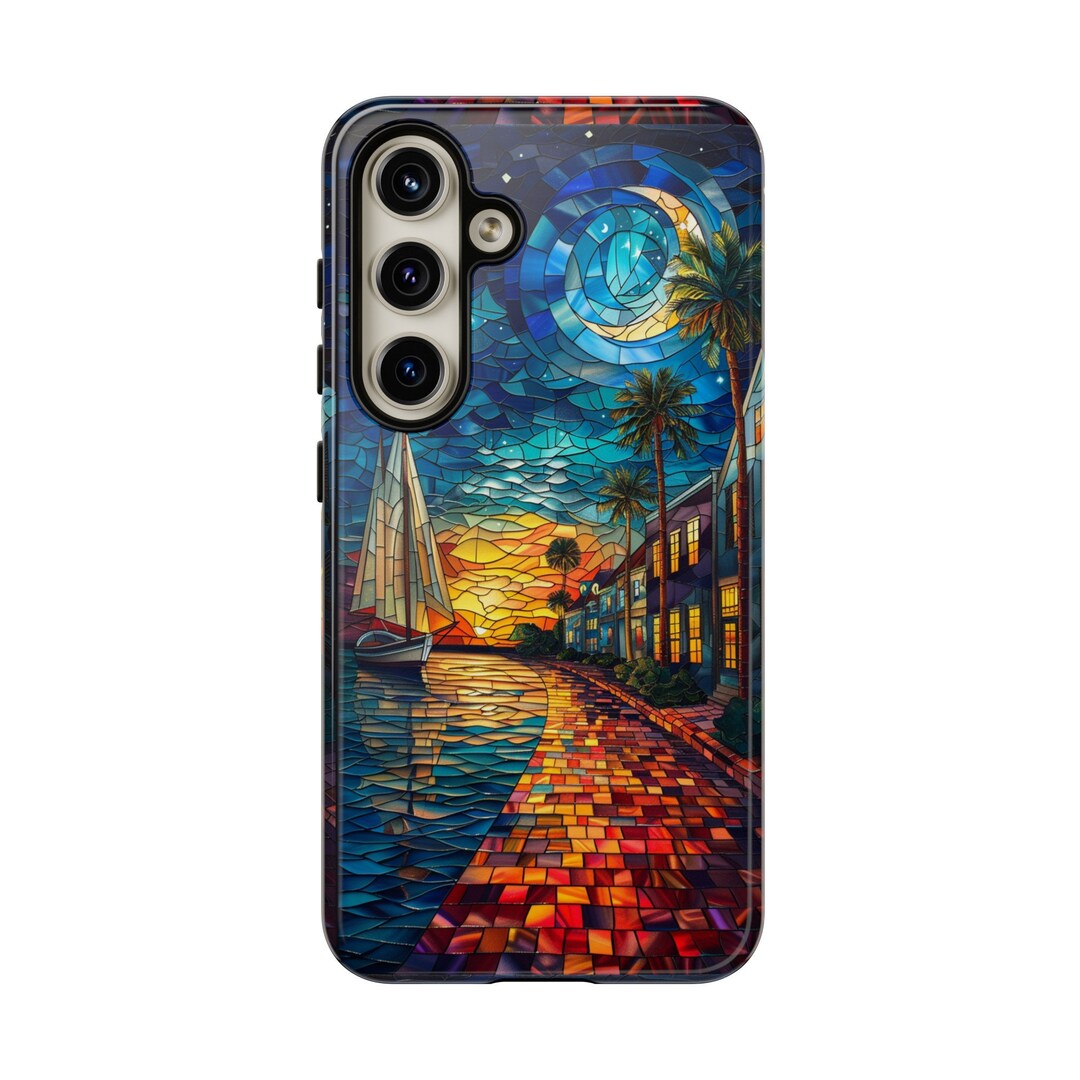 Charleston SC Skyline in Stained Glass for Android Tough Cases | Google ...