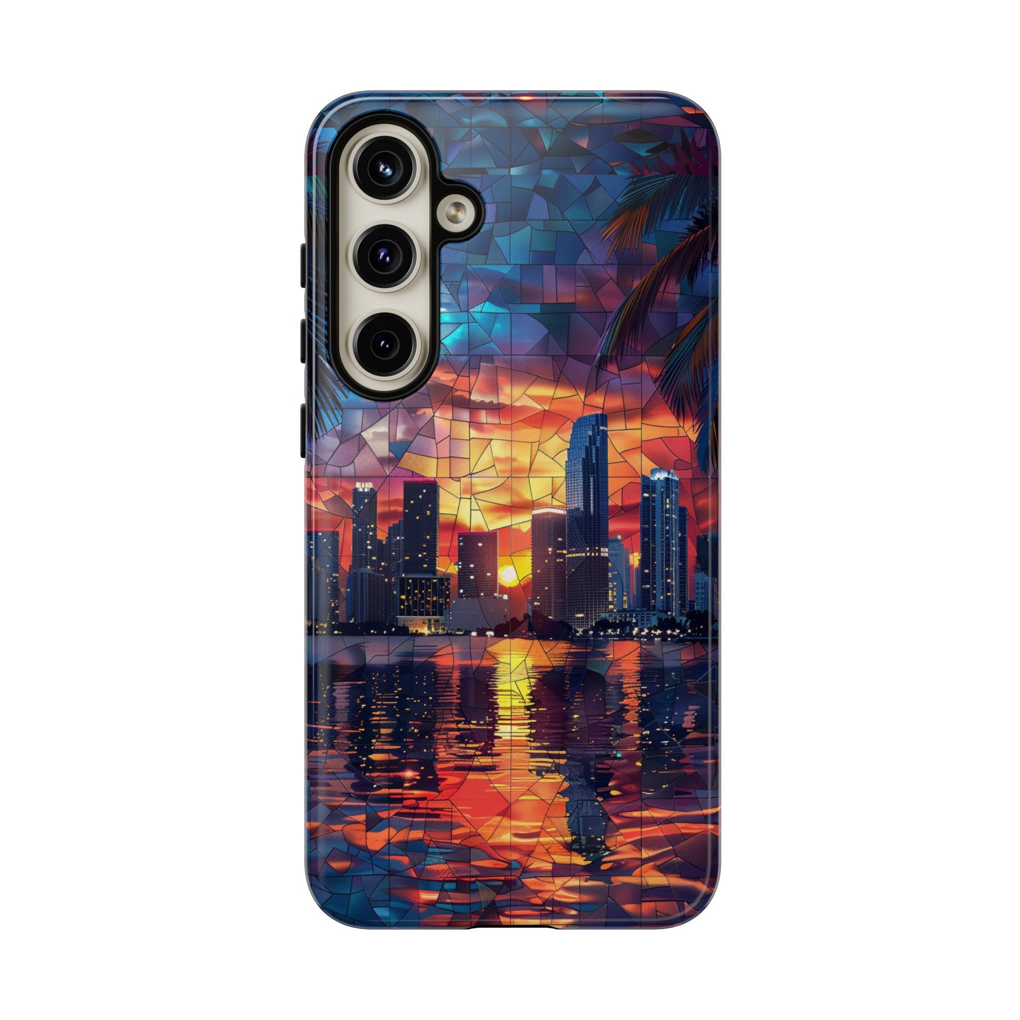 Miami Skyline in Stained Glass for Android Tough Cases | Google Pixel ...