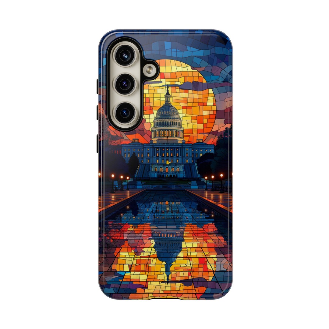 Washington D.C. Skyline in Stained Glass for Android Tough Cases ...