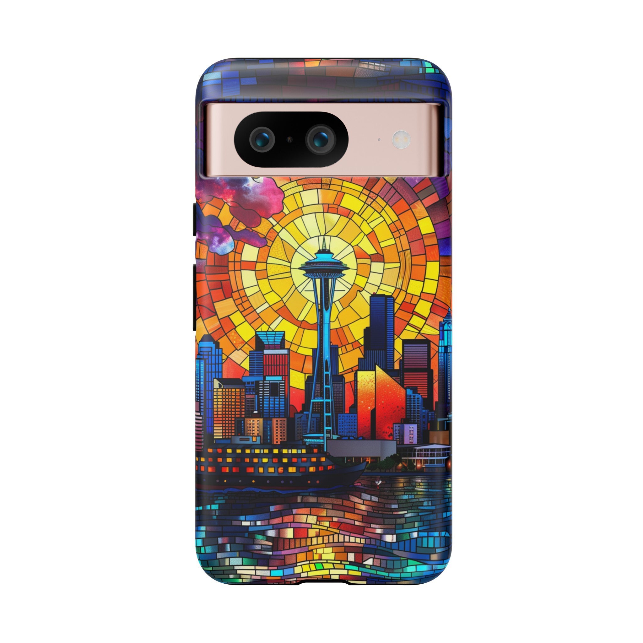 Seattle Skyline in Stained Glass for Android Tough Cases | Google Pixel ...