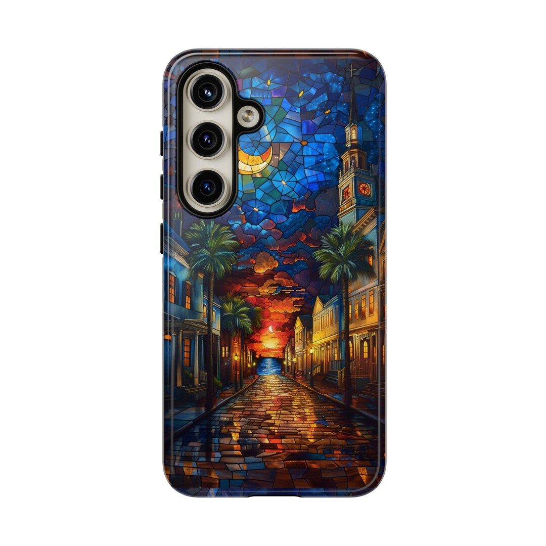Charleston South Carolina Skyline in Stained Glass for Android Tough ...