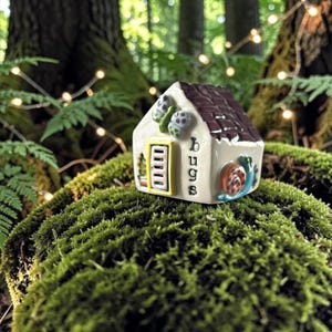 Tiny Hand-Painted Bug House with Snail Butterfly