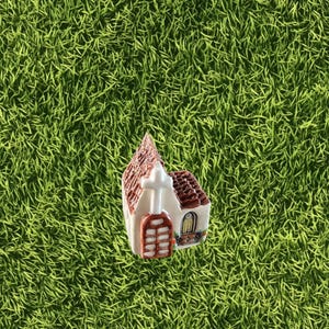 Miniature Church, Tiny Rustic Country Chapel Decor - Countryside Style Home Accent