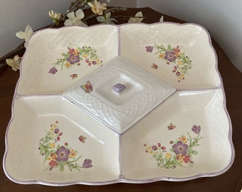 5-tray Serving Platter w/Lid - Lilac Whisper - Japan