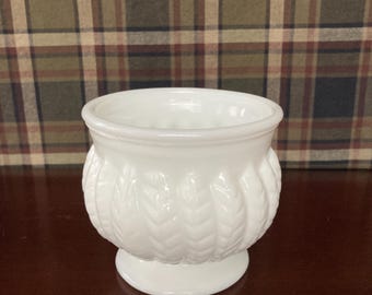 Randall Glass milk glass small planter