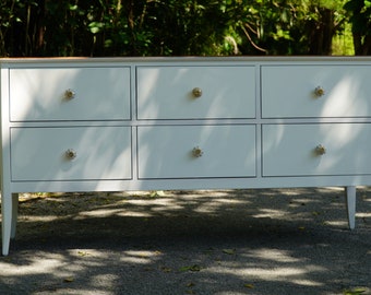 Crate&Barrel White 6 drawer dresser