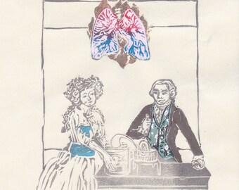 Antoine-Laurent Lavoisier e Marie-Anne Paulze Lavoisier nei panni dei Tarocchi degli Amanti, Fondatori della Chimica Moderna, della Storia della Scienza e della Biologia