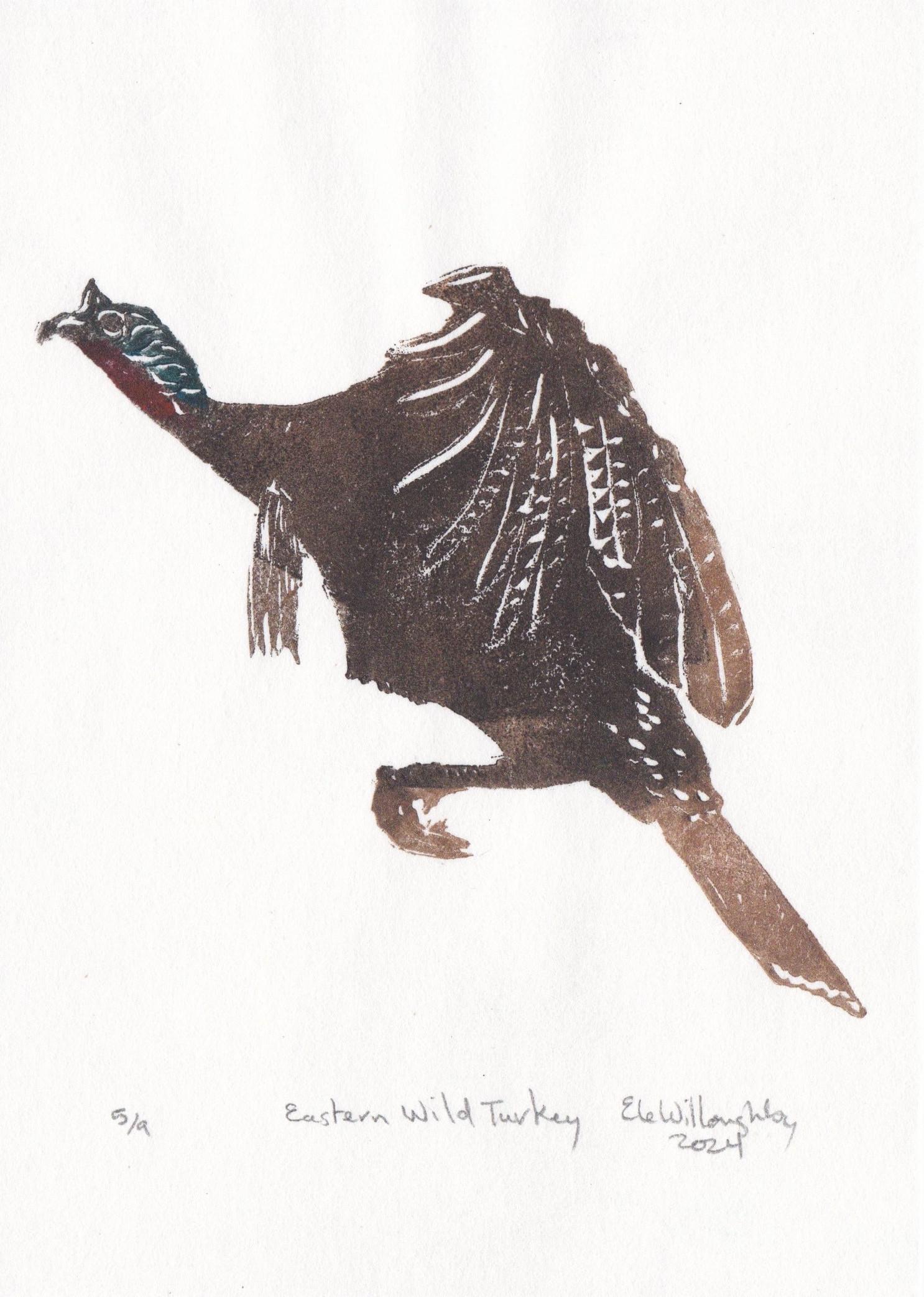 Mini Block Turkey Eastern Wild Turkey Mini Block Print - Etsy