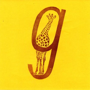 A Tower of Giraffes Print, Terms of Venery Collective Nouns for Animals, Typographic Lino Block Print image 6