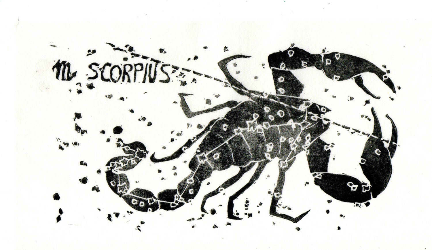 Созвездие скорпиона силуэт