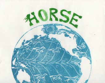 Horse Latitudes Print, Earth Science, Oceanography, Geography, Horse Latitude Lino Block Print