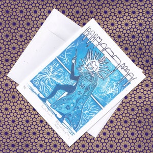 Juego de tarjetas navideñas Jack Frost de 5 tarjetas con sobres