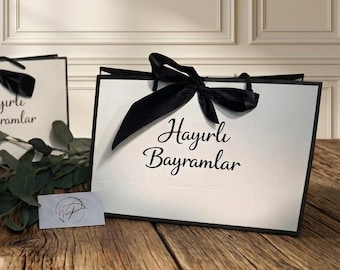 Bolsa de regalo Hayırlı Bayramlar | Regalo de Bayram | Embalaje de regalo elegante | Bayramlik | Ramazán | Hediye | Bayram Hediye | juramento