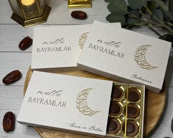 Personalisierte Toffifee Banderole „Mutlu Bayramlar“ | Bayram Geschenk | Eid/Ramadan | Namen & Wunschtext