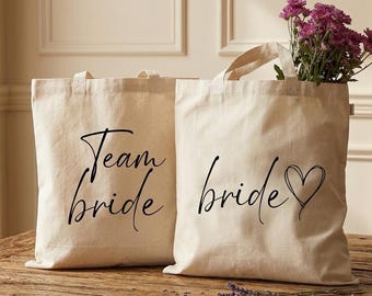 Personalized tote bags | Bachelorette party bags | Bride | Team Bride | Bride | Bags for brides | Wedding favors | Maid of honor | Bridesmaids