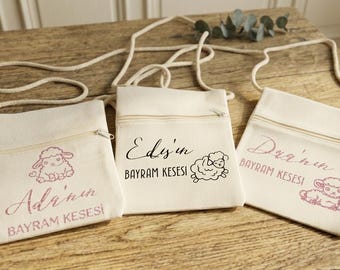 Gepersonaliseerde borsttas voor kinderen | Bayram Kesesi | Portemonnee | Bayram tassen | Eid