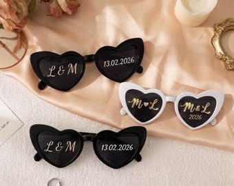 Personalized heart sunglasses | Personalized bridesmaid sunglasses | Party souvenirs | Hen party gift | Sticker glasses