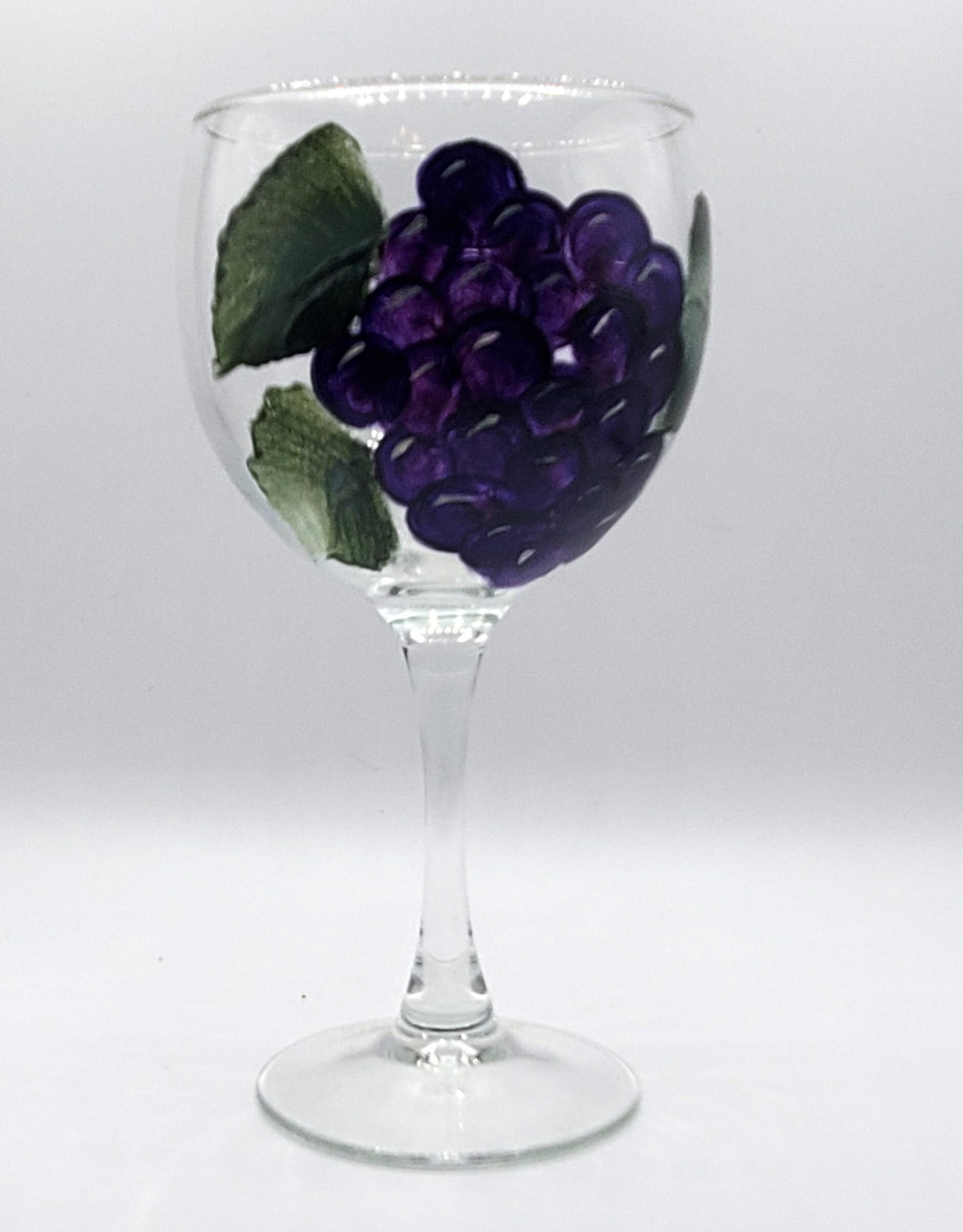 Hand Painted Grape Wine Glasses Set of 4 - Etsy