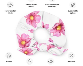 SummerMood | Flower Pattern Recycled Scrunchie