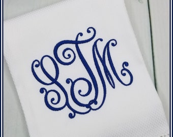 Monogrammed Hand Towel / Kitchen Towel / Wedding Gift