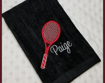TeddyTs Personalised Cotton Embroidered Tennis Accessory Hand Towel TeddyTs Personalised Cotton Embroidered Tennis Accessory Hand Towel
