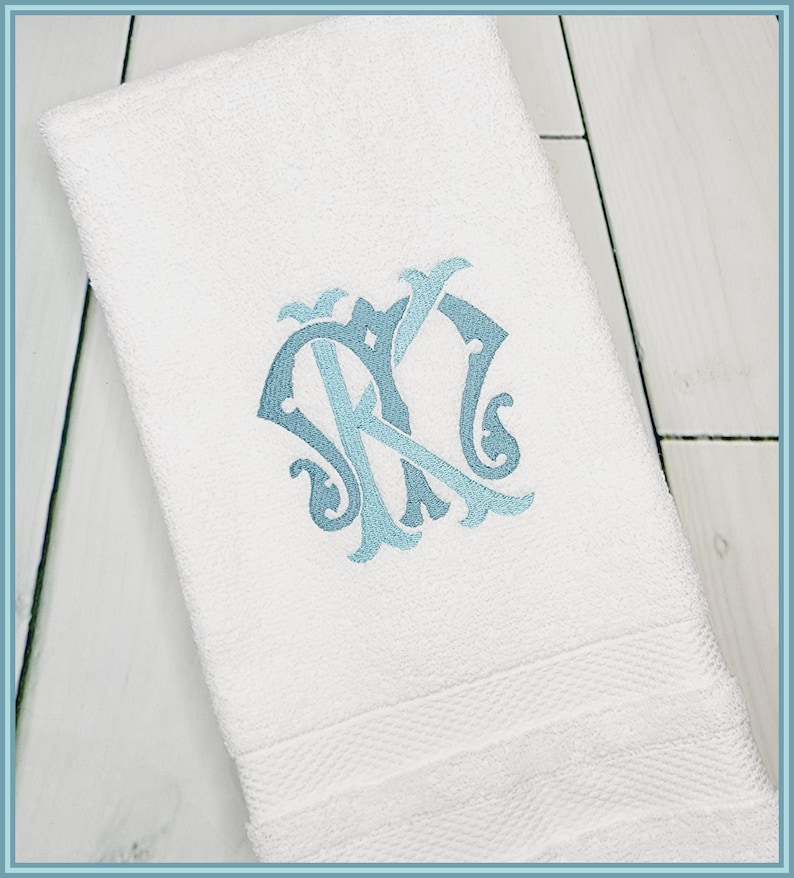 Monogrammed Hand Towel / Wedding Gift / Housewarming Gift Etsy